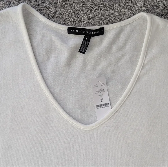 NWT White House Black Market Crochet Bell Sleeves Women's shirt - Picture 3 of 5